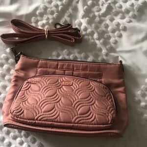 Lug Samba Quilted Crossbody Bag in Blush